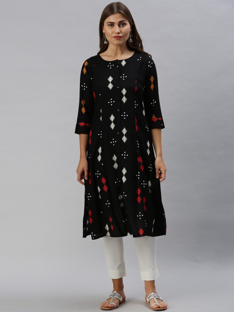 

Soch Black & White Printed Kurti
