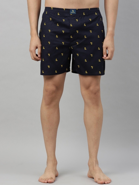 

Joven Men Navy Blue & Yellow Printed Boxers Boxers