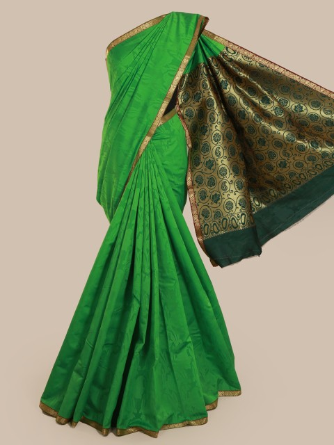 

Pothys Green Printed Art Silk Saree