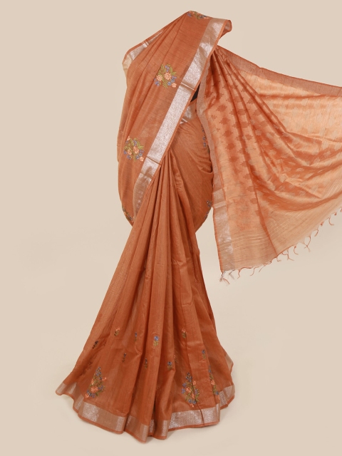 

Pothys Rust Printed Jute Cotton Saree
