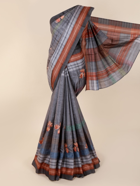 

Pothys Grey Woven Design Jute Cotton Saree