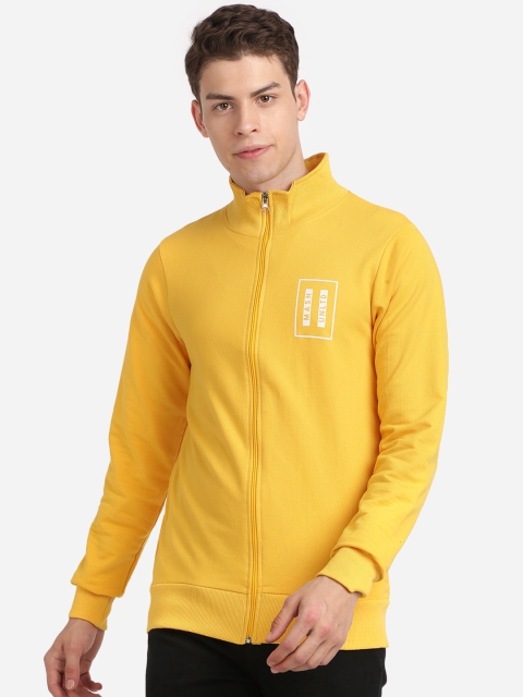 MASH UNLIMITED Men Yellow Printed Sweatshirt