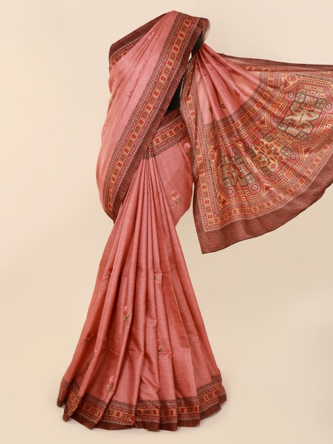 

Pothys Pink Woven Design Jute Cotton Saree