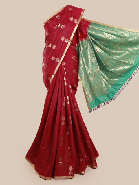

Pothys Magenta Woven Design Art Silk Saree