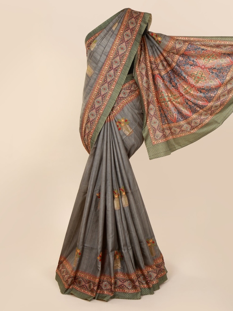 

Pothys Grey Woven Design Jute Cotton Saree