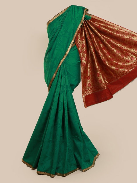 

Pothys Green Printed Art Silk Saree