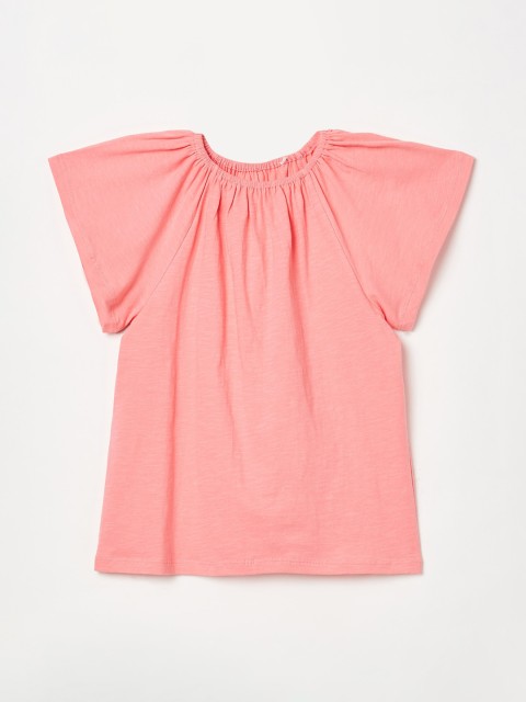 

Fame Forever by Lifestyle Pink Bell Sleeves Pure Cotton Regular Top