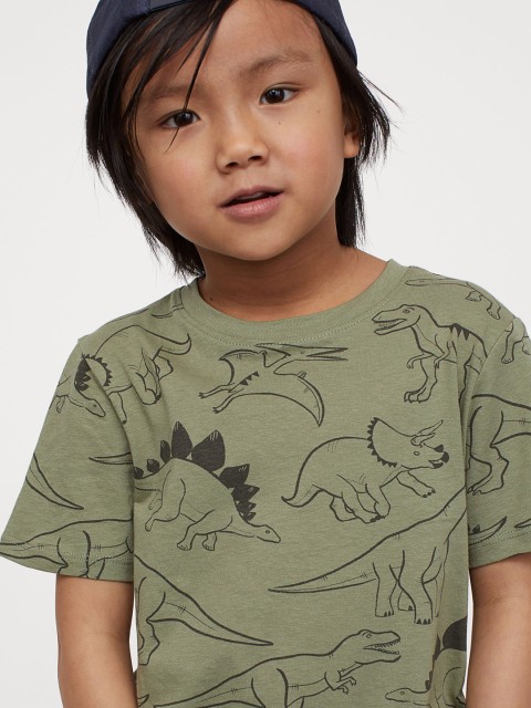 

H&M Boys Green Printed T-shirt