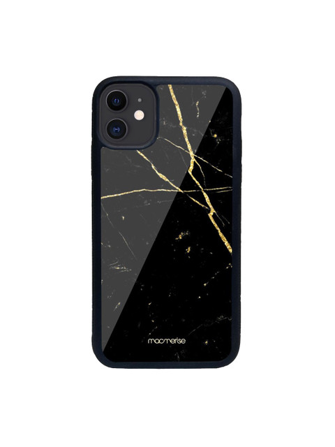 

macmerise Black & Gold-coloured Marble Onyx iPhone 11 Back Case