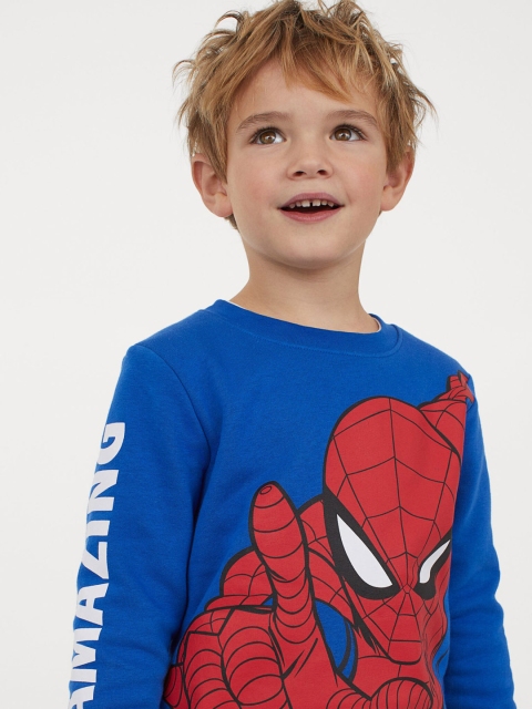 

H&M Boys Blue & Red Printed Sweatshirt
