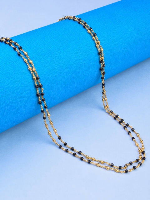 

Alankruthi Gold-Plated & Black Brass Layered Chain
