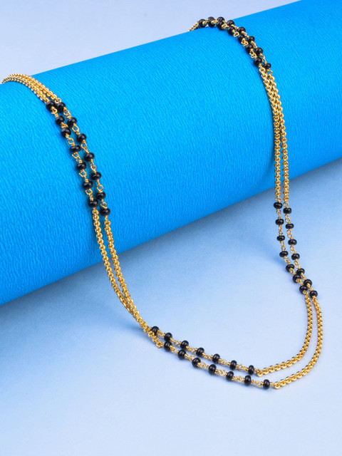 

Alankruthi Gold-Plated & Black Layered Minimal Chain