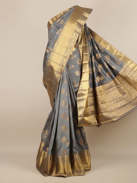 

Pothys Grey Woven Design Jute Silk Saree