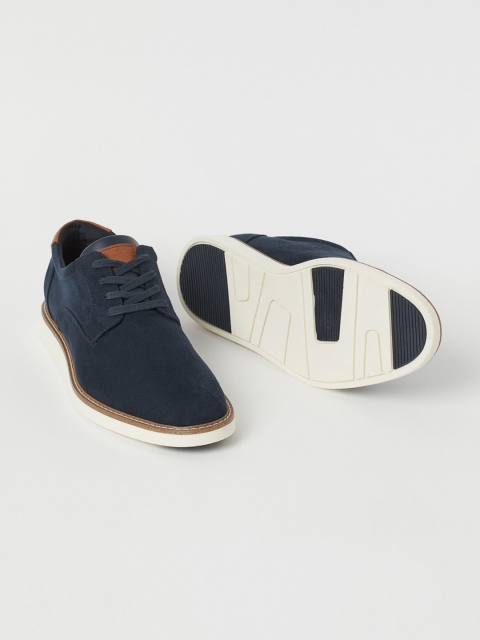 

H&M Men Blue Solid Derby Shoes