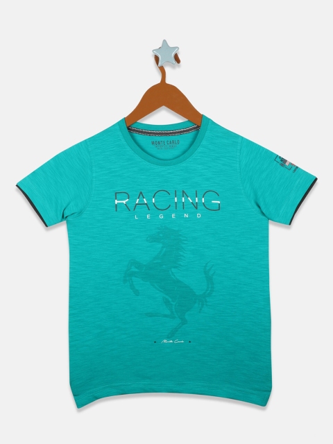 

Monte Carlo Boys Blue Printed Round Neck T-shirt