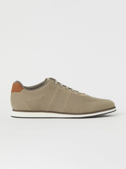 

H&M Men Beige Woven Design Fully-fashioned Trainers