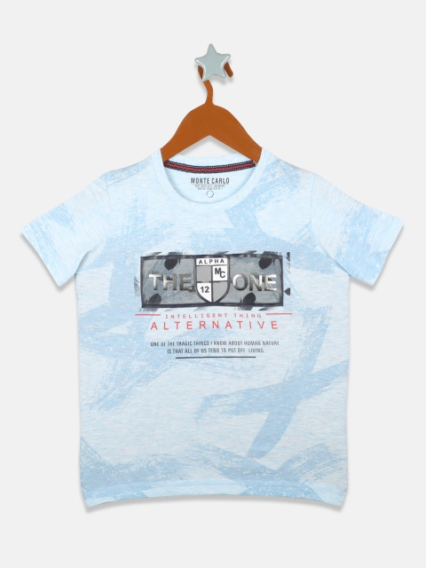 

Monte Carlo Boys Blue Dyed Round Neck T-shirt