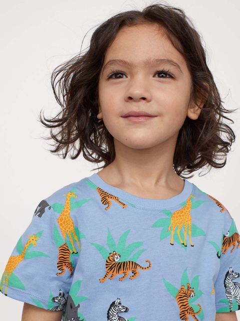 

H&M Boys Blue Printed T-shirt