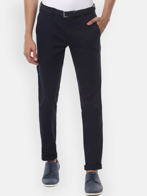 

Louis Philippe Sport Men Navy Blue Slim Fit Solid Regular Trousers