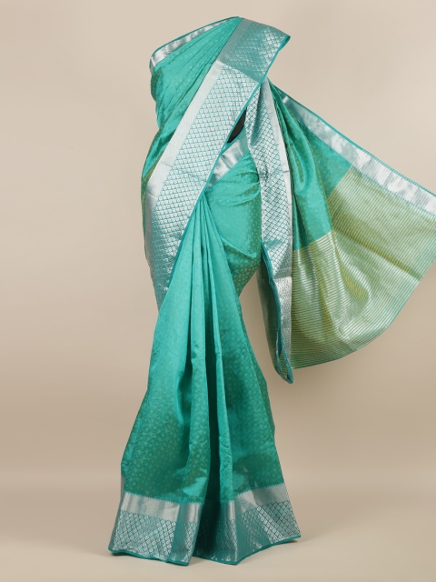 

Pothys Green Woven Design Jute Silk Saree
