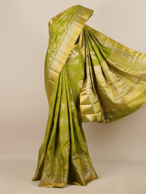 

Pothys Green Woven Design Jute Silk Saree