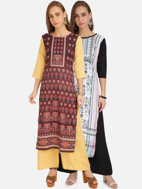 

Florence Women Pack of 2 Printed Kurta with Palazzos, Multi