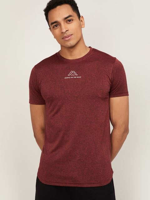 

Kappa Men Rust Printed Round Neck T-shirt