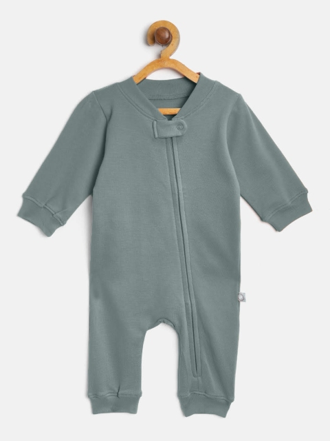 

cherrytoes Infants Grey Solid Cotton Sustainable Rompers