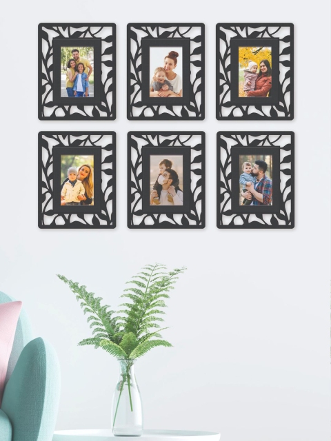 

RANDOM Set Of 6 Black Solid Wall Photo Frames