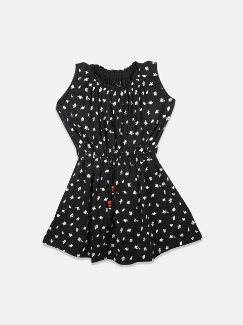 

Monte Carlo Girls Black Printed Fit and Flare Dress
