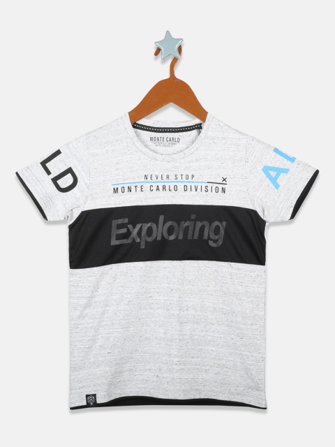 

Monte Carlo Boys Grey Colourblocked Round Neck T-shirt
