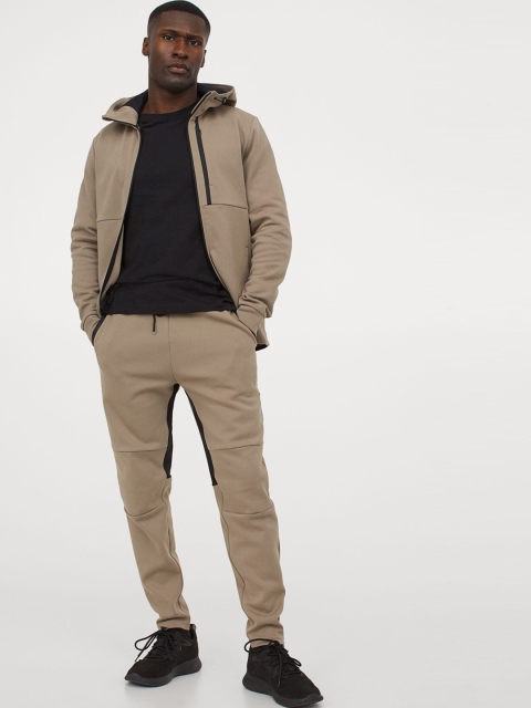 

H&M Men Beige Solid Sports Joggers