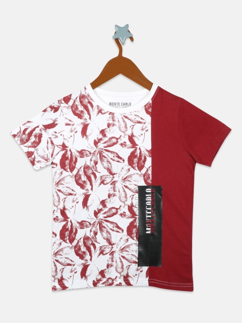 

Monte Carlo Boys Red Printed Round Neck T-shirt