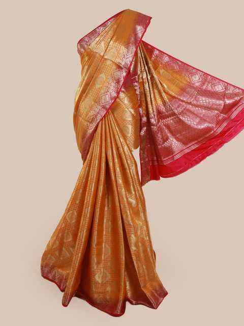 

Pothys Orange & Pink Art Silk Woven Design Banarasi Saree