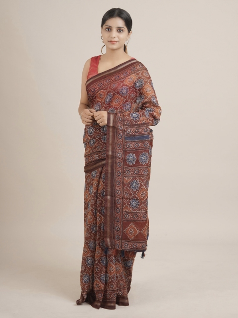 

Pothys Multicoloured Printed Jute Silk Saree, Multi