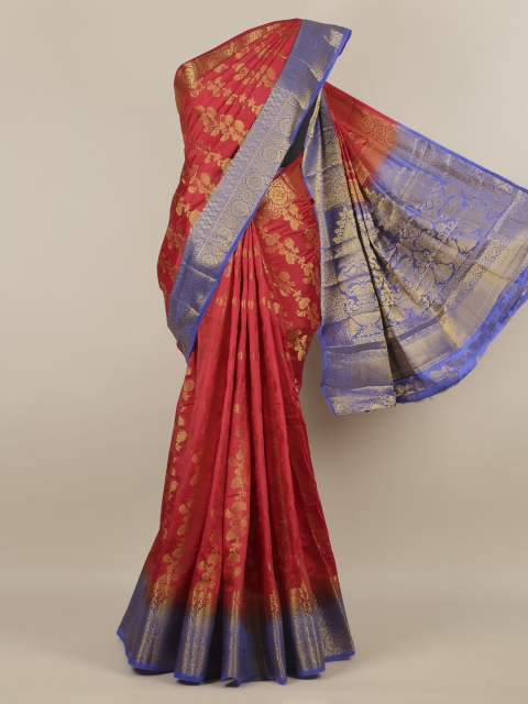 

Pothys Red Woven Design Jute Silk Saree
