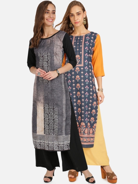 

Florence Women Pack of 2 Printed Kurta with Palazzos, Multi
