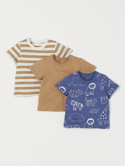 

H&M Boys 3 Pack Cotton Jersey Tshirts, Blue