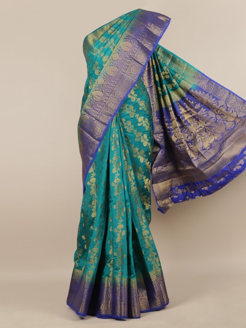 

Pothys Green Woven Design Jute Silk Saree