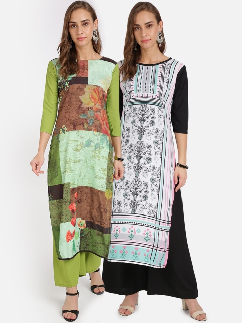

Florence Women Pack of 2 Printed Kurta with Palazzos, Multi