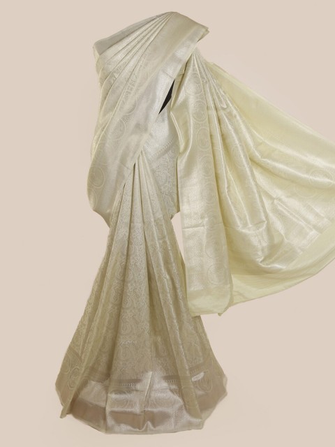 

Pothys Off-White Art Silk Woven Design Banarasi Saree