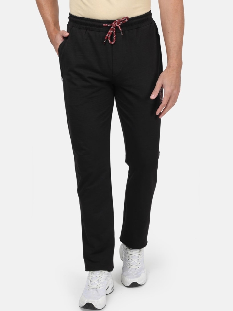 

Monte Carlo Men Black & White Solid Track Pants