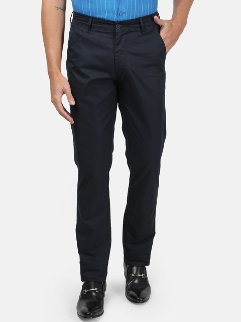 

Monte Carlo Men Navy Blue Regular Fit Solid Formal Trousers