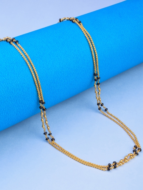 

Alankruthi Gold-Plated & Black Layered Minimal Chain