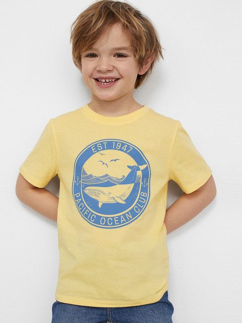 

H&M Boys Yellow Printed T-shirt