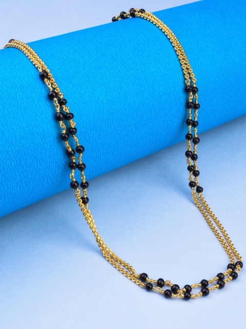 

Alankruthi Gold-Plated & Black Brass Layered Chain