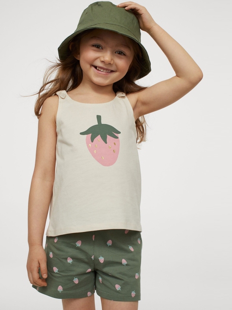 

H&M Girls Green 2-Piece Cotton Set