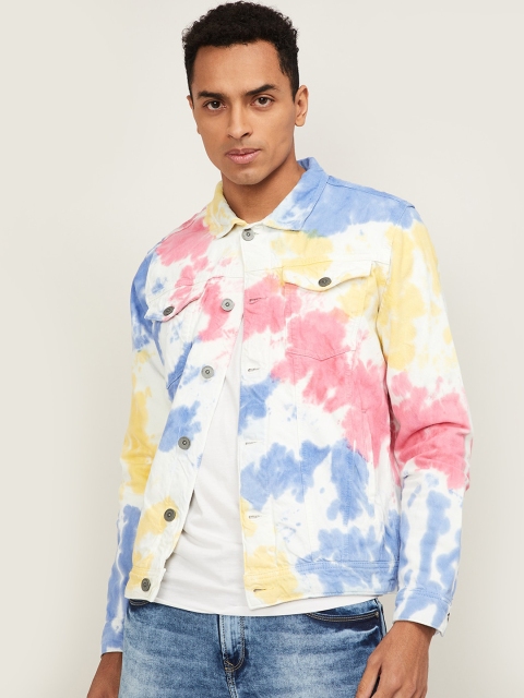 

Forca Men Multicoloured Tie & Dye Tailored Jacket, Multi