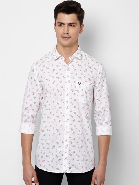 

Allen Solly Men White Slim Fit Printed Casual Shirt