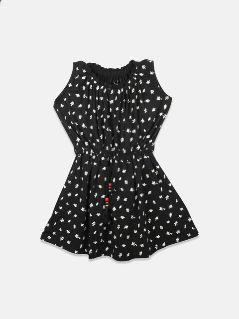 

Monte Carlo Girls Black Printed Fit and Flare Dress
